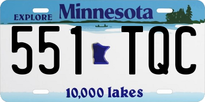 MN license plate 551TQC