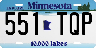 MN license plate 551TQP