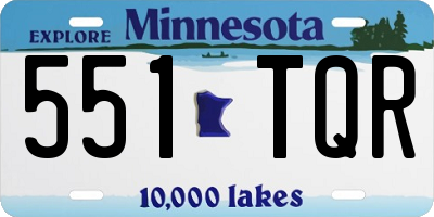 MN license plate 551TQR