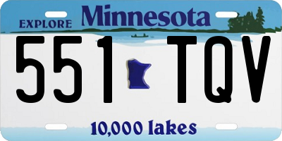 MN license plate 551TQV