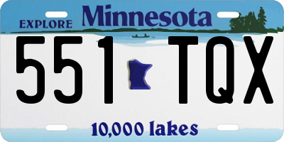 MN license plate 551TQX