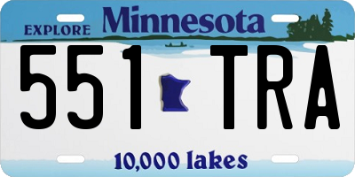 MN license plate 551TRA