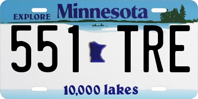 MN license plate 551TRE