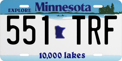 MN license plate 551TRF