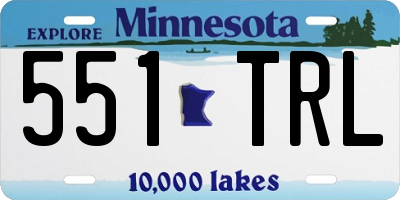 MN license plate 551TRL