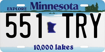 MN license plate 551TRY