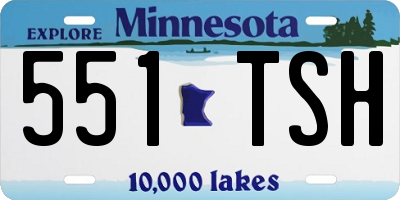 MN license plate 551TSH