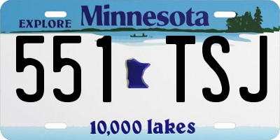 MN license plate 551TSJ