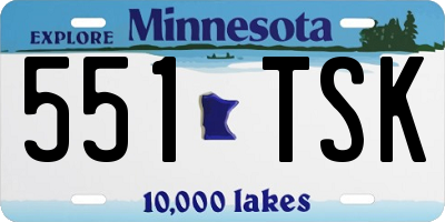 MN license plate 551TSK