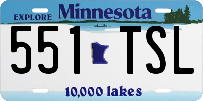 MN license plate 551TSL