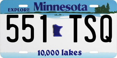 MN license plate 551TSQ