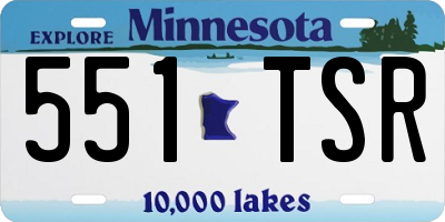 MN license plate 551TSR