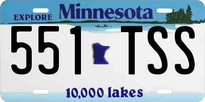 MN license plate 551TSS