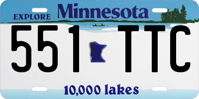 MN license plate 551TTC