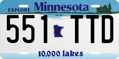 MN license plate 551TTD