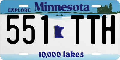 MN license plate 551TTH