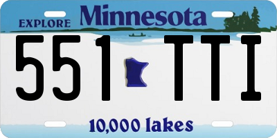 MN license plate 551TTI