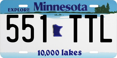 MN license plate 551TTL