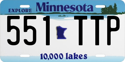 MN license plate 551TTP