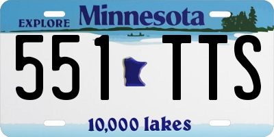 MN license plate 551TTS