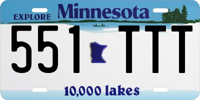 MN license plate 551TTT