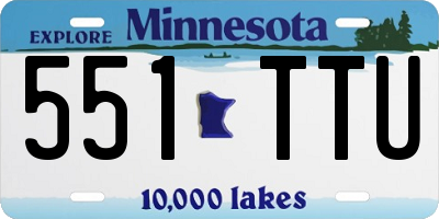 MN license plate 551TTU