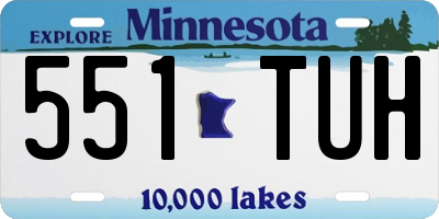 MN license plate 551TUH