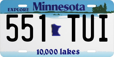 MN license plate 551TUI