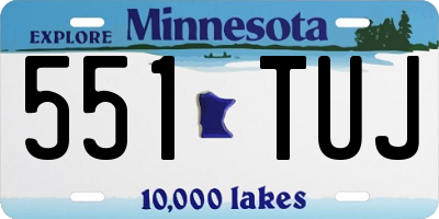 MN license plate 551TUJ