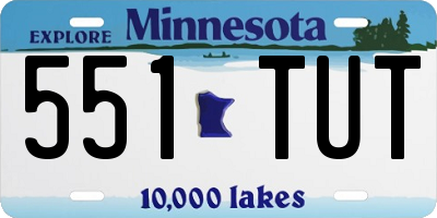 MN license plate 551TUT