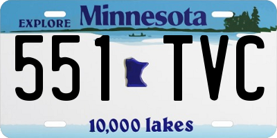 MN license plate 551TVC