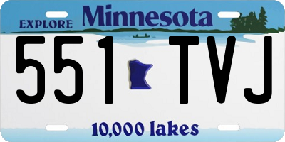 MN license plate 551TVJ