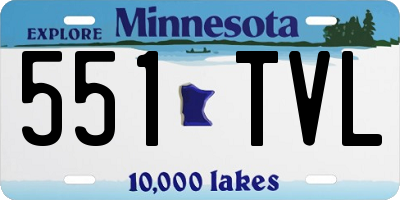 MN license plate 551TVL