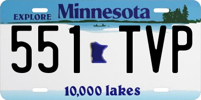 MN license plate 551TVP