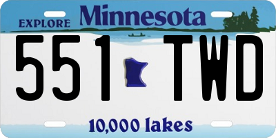 MN license plate 551TWD