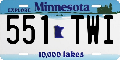 MN license plate 551TWI