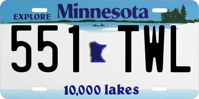 MN license plate 551TWL