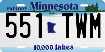 MN license plate 551TWM