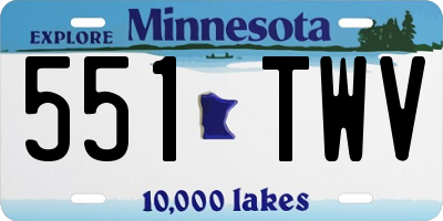 MN license plate 551TWV