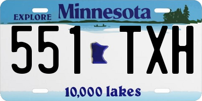 MN license plate 551TXH