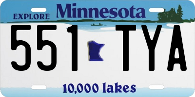 MN license plate 551TYA