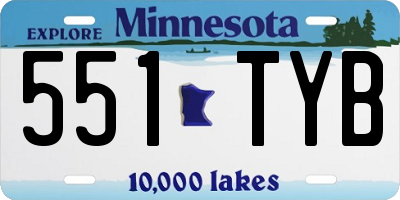 MN license plate 551TYB