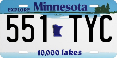 MN license plate 551TYC