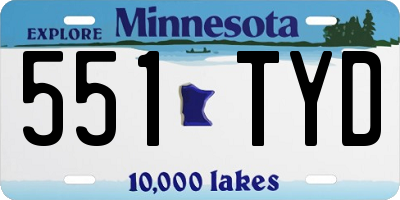 MN license plate 551TYD