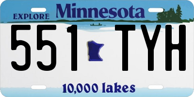 MN license plate 551TYH