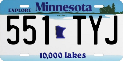 MN license plate 551TYJ