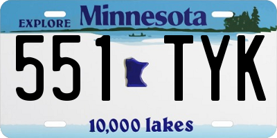 MN license plate 551TYK