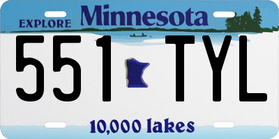 MN license plate 551TYL