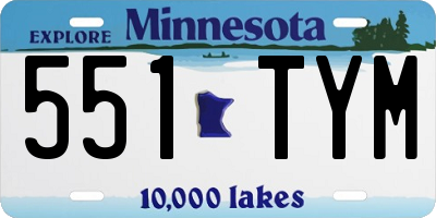 MN license plate 551TYM