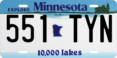 MN license plate 551TYN